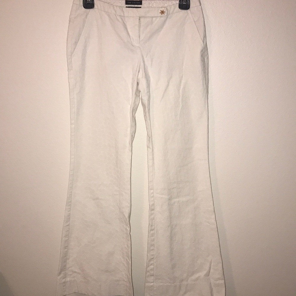 The Limited White Business Bootcut Slacks
